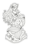 Sara Signature Enchanted Ocean Stamp and Die Mesmerizing Mermaid - Craftywaftyshop