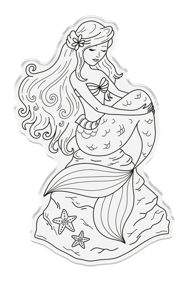 Sara Signature Enchanted Ocean Stamp and Die Mesmerizing Mermaid - Craftywaftyshop