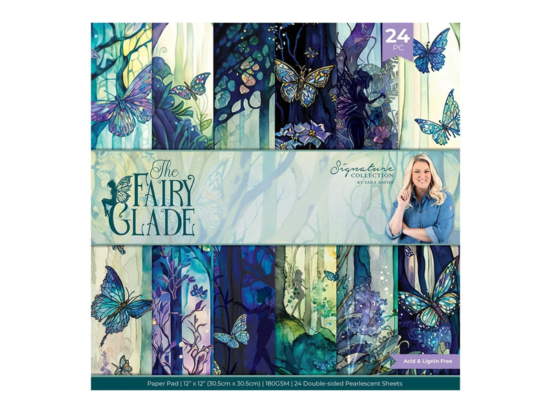 Sara Signature Fairy Glade - 12”x12” Paper Pad by Crafters Companion - Craftywaftyshop