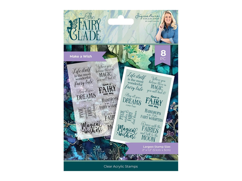 Sara Signature Fairy Glade - Acrylic Stamp - Make a Wish by Crafters Companion - Craftywaftyshop