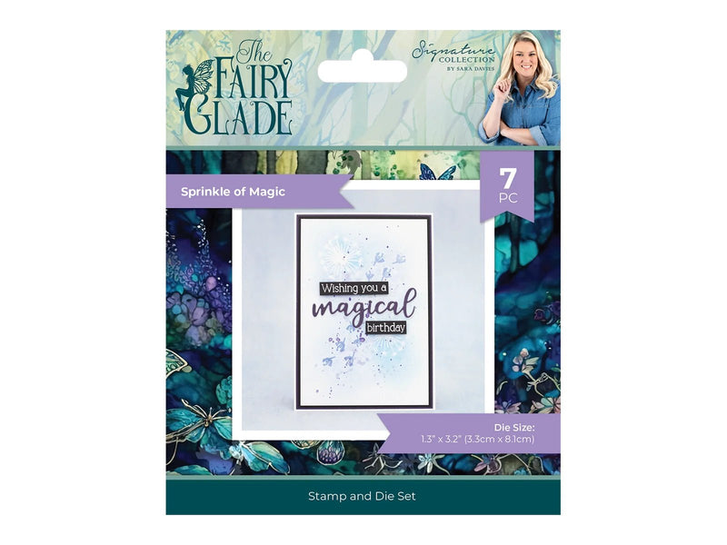 Sara Signature Fairy Glade - Stamp and Die - Sprinkle of Magic by Crafters Companion - Craftywaftyshop