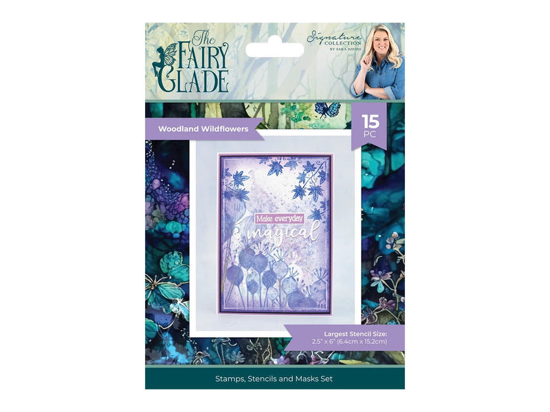 Sara Signature Fairy Glade - Stamps, Stencils and Masks - Woodland Wildflowers by Crafters Companion - Craftywaftyshop