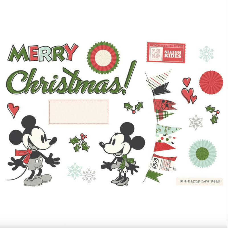 Say Cheese Classic Mouse Christmas 19 Cardstock Die - Cut Ephemera Page Pieces by Simple Stories - Craftywaftyshop