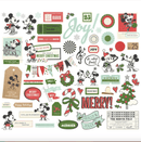 Say Cheese Classic Mouse Christmas 57 Bits & Pieces Die - Cuts by Simple Stories - Craftywaftyshop