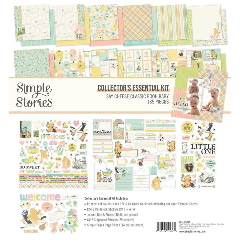 Say Cheese Classic Pooh Essential Kit 12"x12" by Simple Stories - Craftywaftyshop