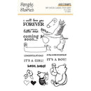Say Cheese Classic Pooh Hello Baby Stamps by Simple Stories - Craftywaftyshop