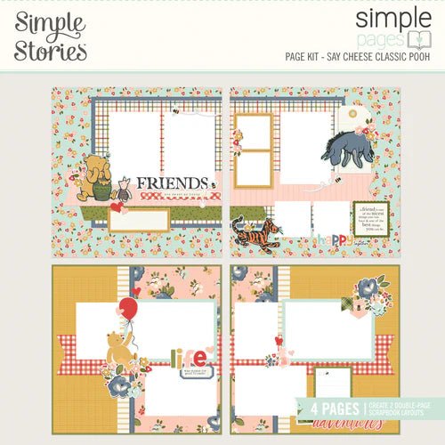 Say Cheese Classic Pooh Simple Pages Page Kit by Simple Stories - Craftywaftyshop