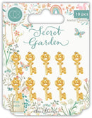 Secret Garden Gold Metal Key Charms by Craft Consortium - Craftywaftyshop