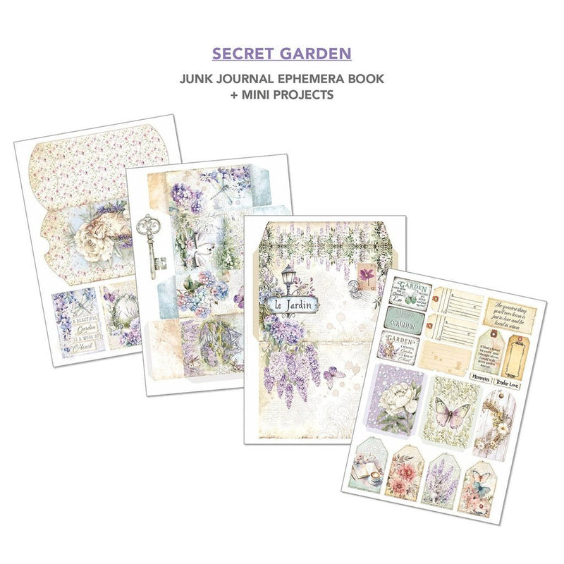 Secret Garden Junk Journal Ephemera Book A4 by Ciao Bella - Craftywaftyshop