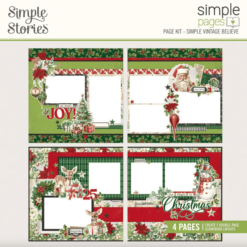 Simple Vintage Believe Page Kit by Simple Stories - Craftywaftyshop