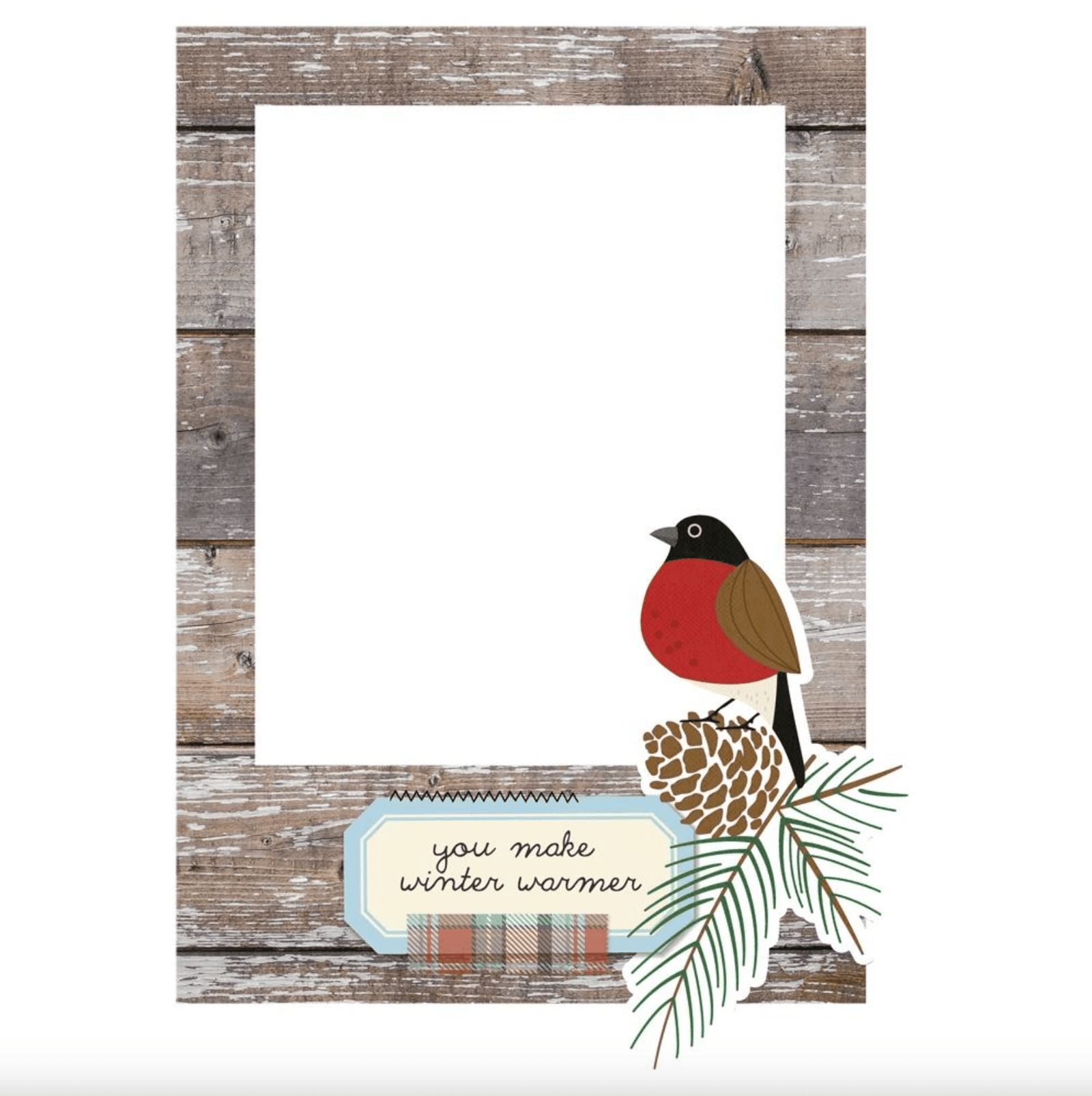 Simple Vintage Flannel Season 3x4 and 4x6 Chipboard Frames by Simple S