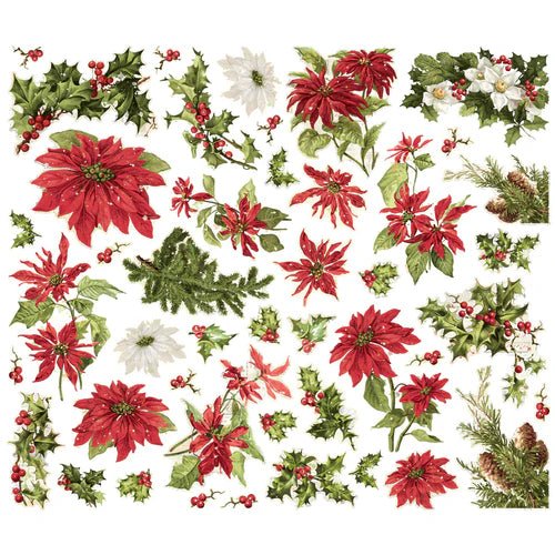 Simple Vintage Yuletide Floral Bits & Pieces Ephemera by Simple Stories - Craftywaftyshop