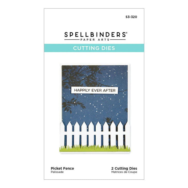 Spellbinders Die D - Lites Picket Fence Etched Dies - Craftywaftyshop