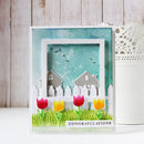 Spellbinders Die D - Lites Picket Fence Etched Dies - Craftywaftyshop