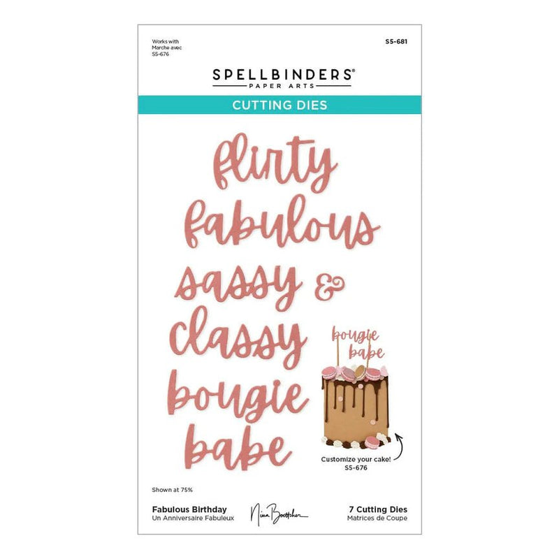 Spellbinders Fabulous Birthday Etched Dies from the Bougie Birthday Collection - Craftywaftyshop