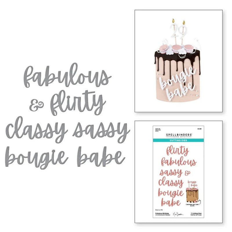 Spellbinders Fabulous Birthday Etched Dies from the Bougie Birthday Collection - Craftywaftyshop