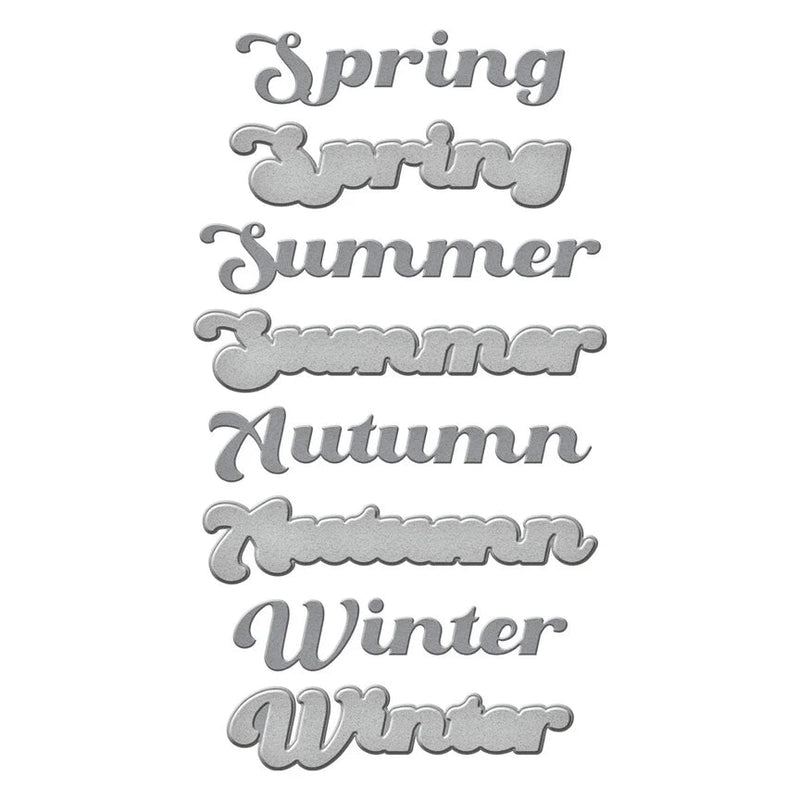 Spellbinders Four Seasons Etched Dies part of the All Seasons Collection - Craftywaftyshop