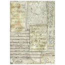 Stamperia A6 Rice Paper Backgrounds – Symphony | SPDFSAK6055 - Craftywaftyshop