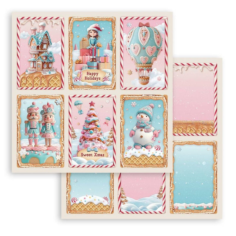 Stamperia - Candy Christmas - 12"x12" Double Sided Scrapbooking Pad - Craftywaftyshop
