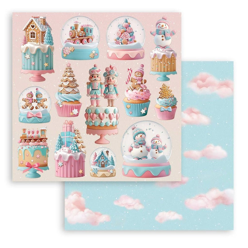 Stamperia - Candy Christmas - 12"x12" Double Sided Scrapbooking Pad - Craftywaftyshop