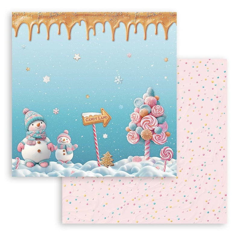 Stamperia - Candy Christmas - 12"x12" Double Sided Scrapbooking Pad - Craftywaftyshop