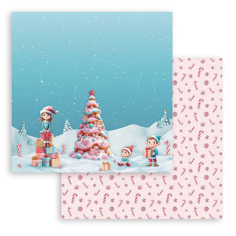 Stamperia - Candy Christmas - 12"x12" Double Sided Scrapbooking Pad - Craftywaftyshop