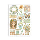 Stamperia Daisy Art Washi Pad (8 Sheets Translucent Washi Paper) – SBW30 - Craftywaftyshop