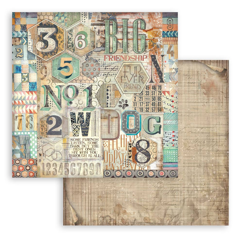 Stamperia - Furry Friends - 12"x12" Backgrounds Pad - Craftywaftyshop