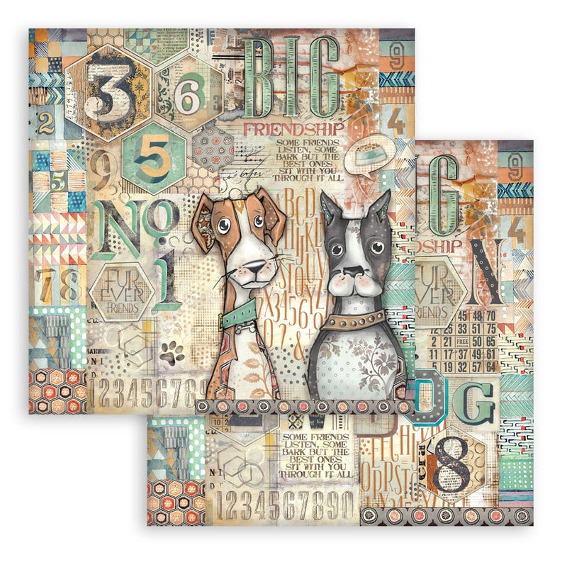 Stamperia - Furry Friends - 12"x12" Double Sided Pad - Craftywaftyshop