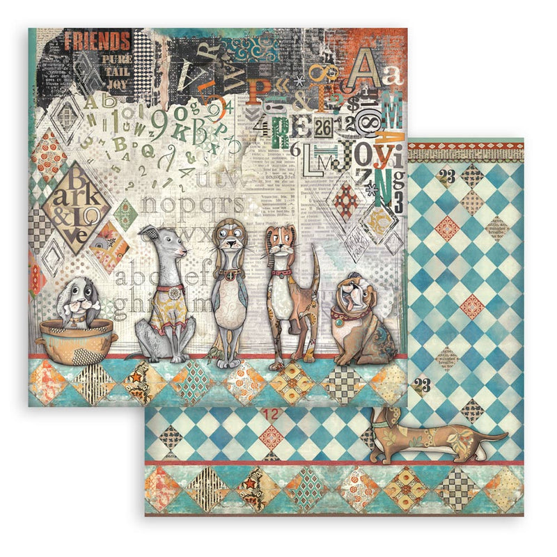 Stamperia - Furry Friends - 12"x12" Double Sided Pad - Craftywaftyshop