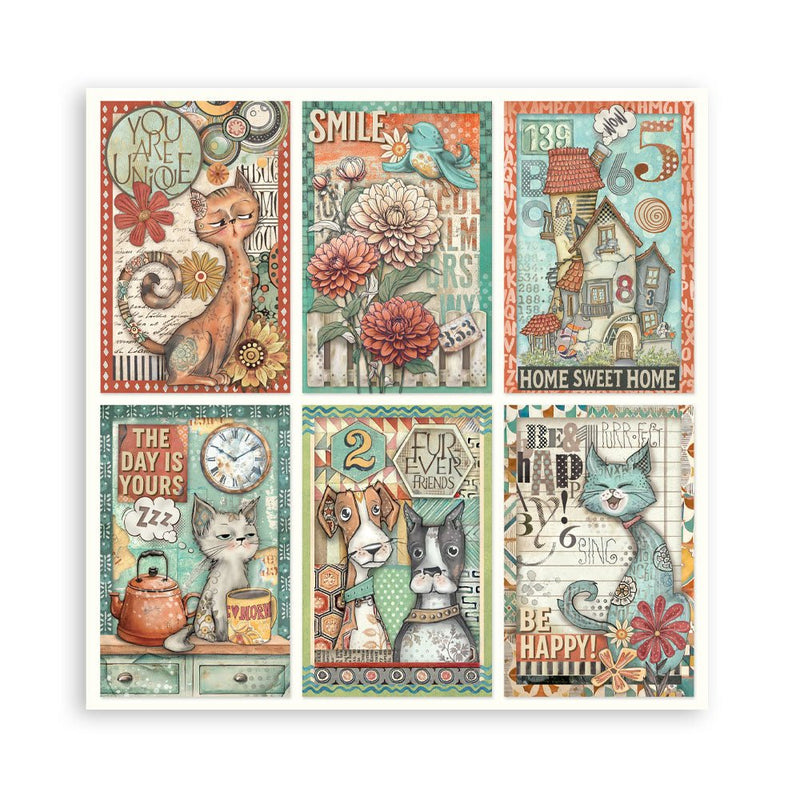 Stamperia - Furry Friends - 12"x12" Single Sided Pad - Craftywaftyshop