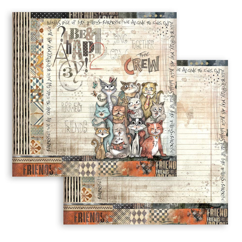 Stamperia - Furry Friends - 8"x8" Double Sided Pad - Craftywaftyshop