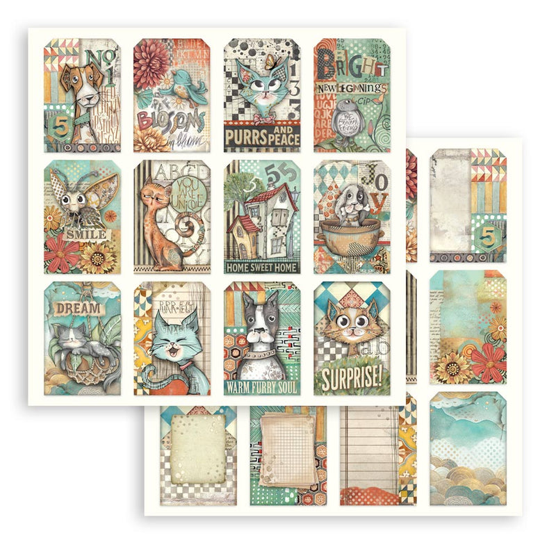 Stamperia - Furry Friends - 8"x8" Double Sided Pad - Craftywaftyshop