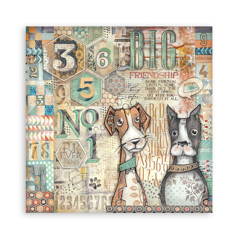 Stamperia - Furry Friends - 8"x8" Single Sided Pad - Craftywaftyshop