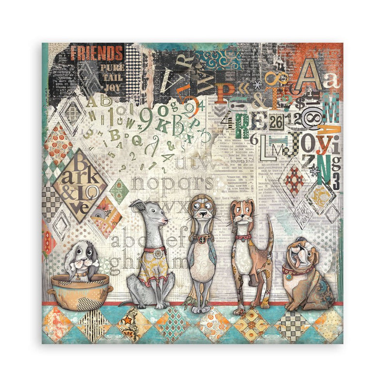 Stamperia - Furry Friends - 8"x8" Single Sided Pad - Craftywaftyshop