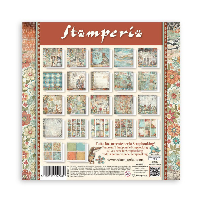 Stamperia - Furry Friends - 8"x8" Single Sided Pad - Craftywaftyshop
