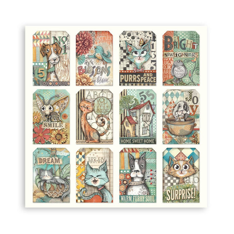 Stamperia - Furry Friends - 8"x8" Single Sided Pad - Craftywaftyshop