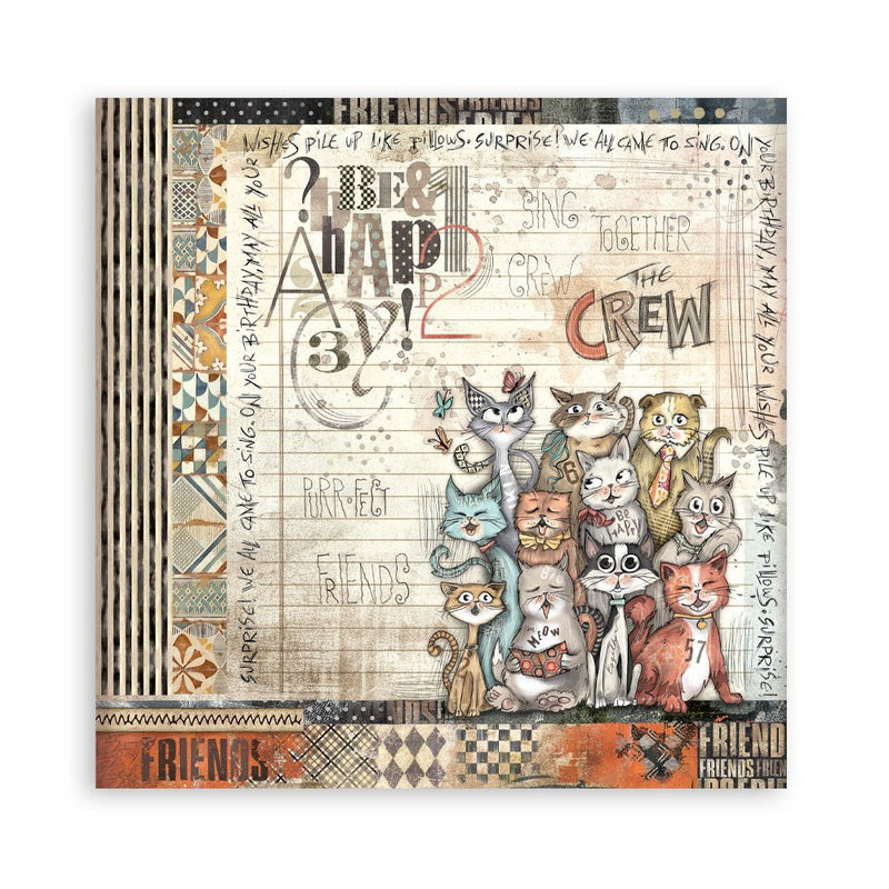 Stamperia - Furry Friends - 8"x8" Single Sided Pad - Craftywaftyshop