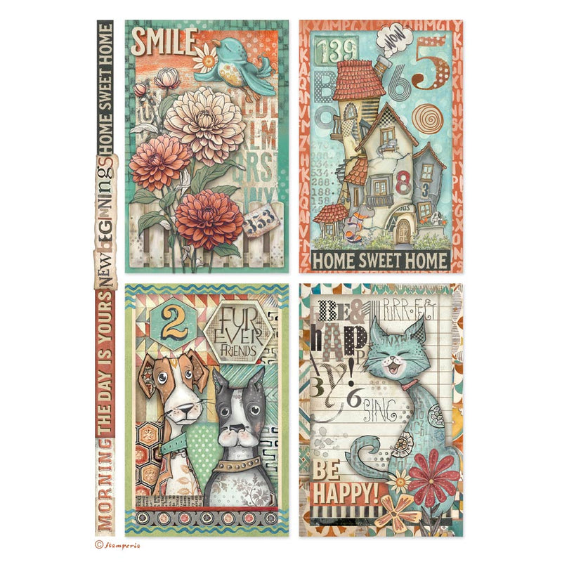 Stamperia - Furry Friends - A4 Rice Paper Selection - Craftywaftyshop