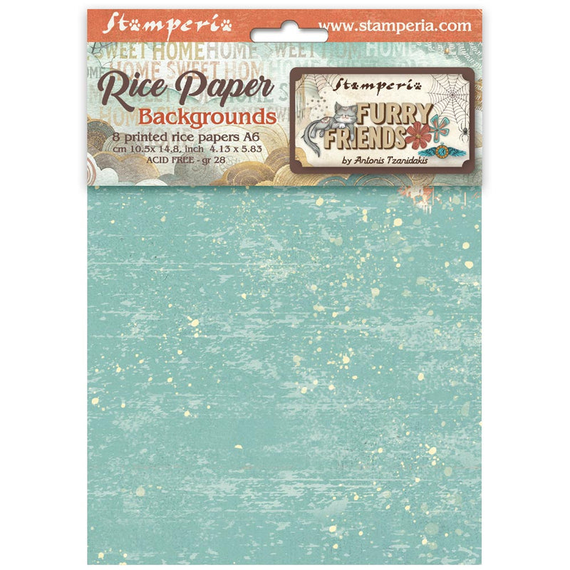 Stamperia - Furry Friends - A6 Rice Paper Selection - Craftywaftyshop