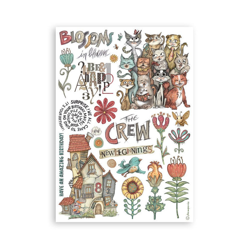 Stamperia - Furry Friends - Washi Pad - Craftywaftyshop