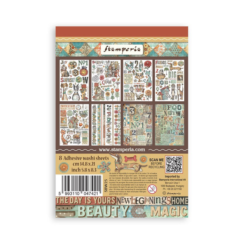 Stamperia - Furry Friends - Washi Pad - Craftywaftyshop