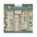 Stamperia Gardens of Time 8x8 Backgrounds Paper Pad 10 Sheets | SBBS142 - Craftywaftyshop