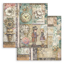 Stamperia Gardens of Time 8x8 Double - Sided Paper Pad 10 Sheets | SBBS141 - Craftywaftyshop