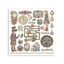 Stamperia Gardens of Time Rub - On Kit 4 Sheets 6.1x6.1 | DFLRBX11 - Craftywaftyshop