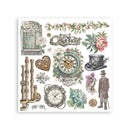 Stamperia Gardens of Time Rub - On Kit 4 Sheets 6.1x6.1 | DFLRBX11 - Craftywaftyshop