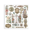 Stamperia Gardens of Time Rub - On Kit 4 Sheets 6.1x6.1 | DFLRBX11 - Craftywaftyshop