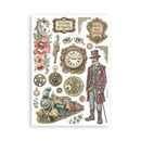 Stamperia Gardens of Time Washi Pad 8 Sheets Translucent Washi | SBW32 - Craftywaftyshop