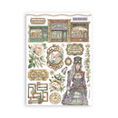 Stamperia Gardens of Time Washi Pad 8 Sheets Translucent Washi | SBW32 - Craftywaftyshop