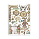 Stamperia Gardens of Time Washi Pad 8 Sheets Translucent Washi | SBW32 - Craftywaftyshop
